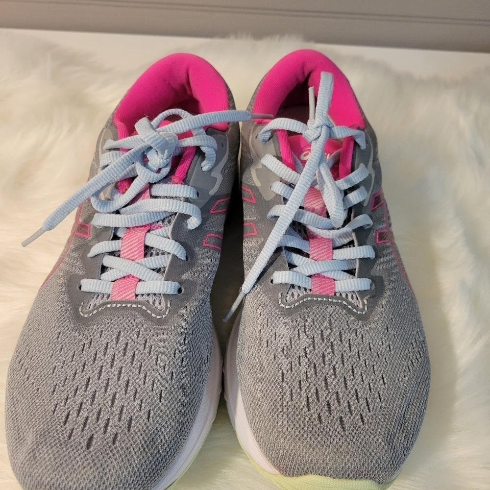 ASICS Women's Gray and Pink Running Shoes - Picture 6 of 11